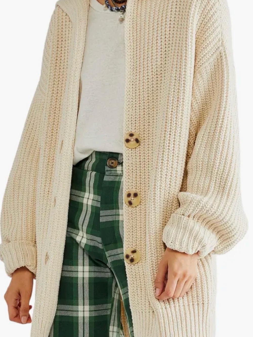 Free People Swim Too Deep Oversized Knit Cardigan Sweater with pockets!